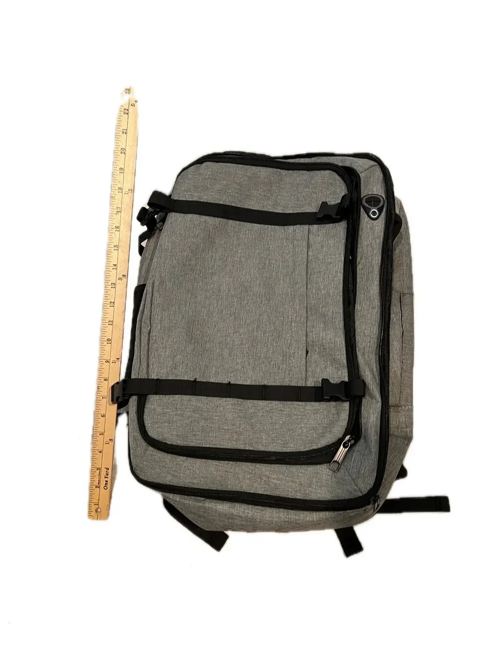 Target Clamshell Gray Black Padded Backpack 20